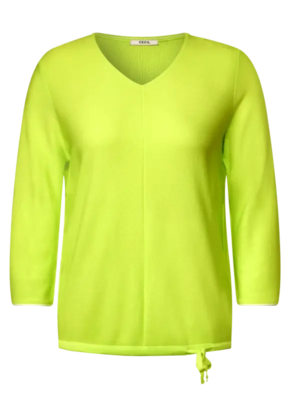 V Neck Jumper - Limelight Yellow