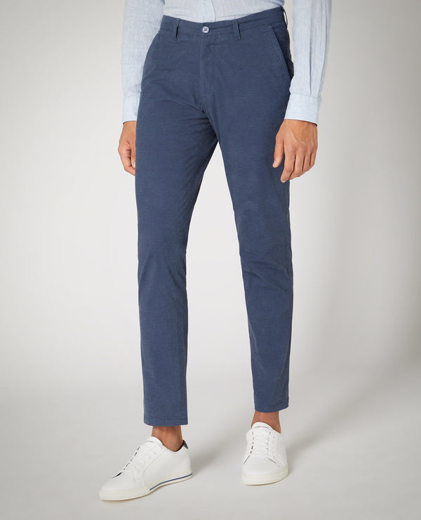 Eldon Slim Chinos - Slate Blue