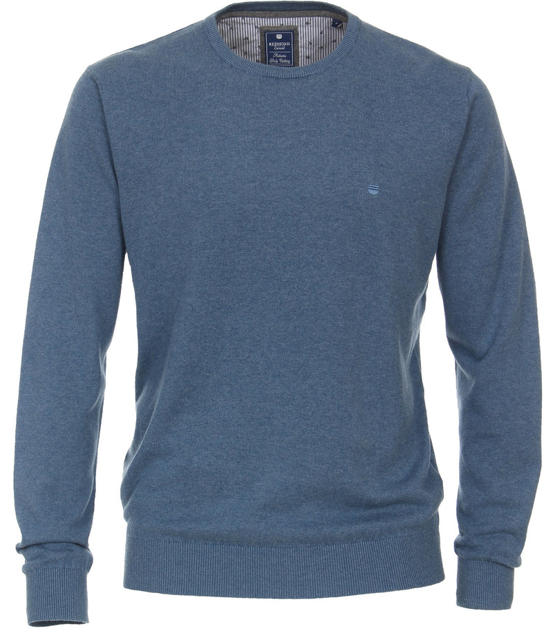 Crew Neck Jumper - Petrol Blue