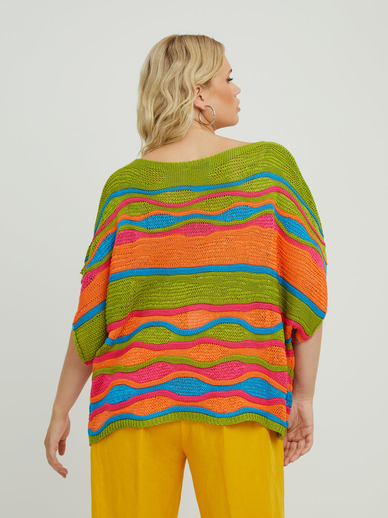 MULTI COLOURED KNIT TOP - 08mat