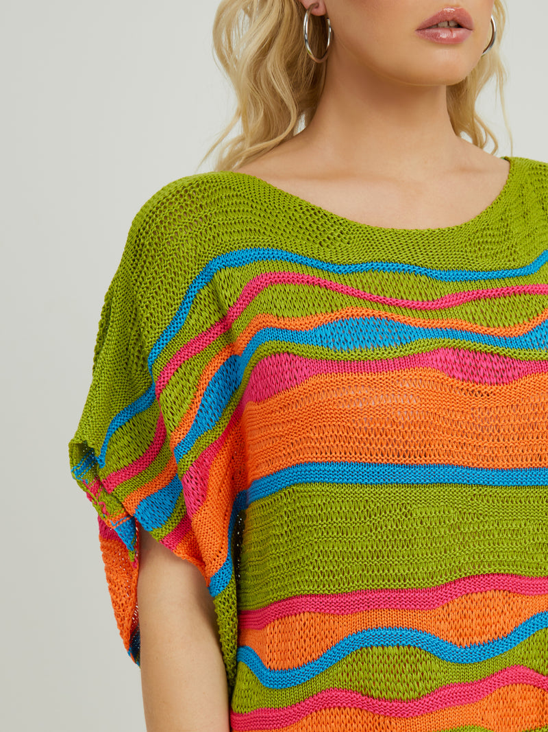 MULTI COLOURED KNIT TOP - 08mat