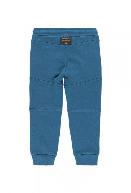 Fleece Joggers With Stripes - Cobalt