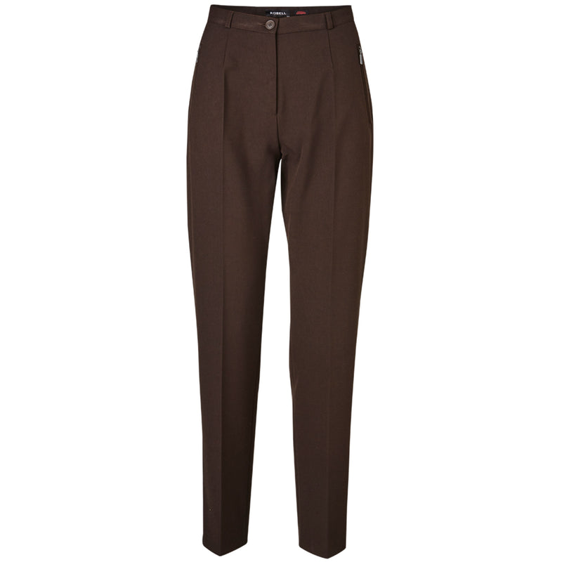 Sandra Full Length Trousers - Dark Brown