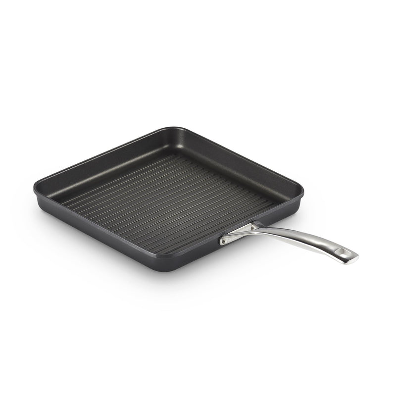 Toughened Non-Stick Square Grill With Long Handle 28cm