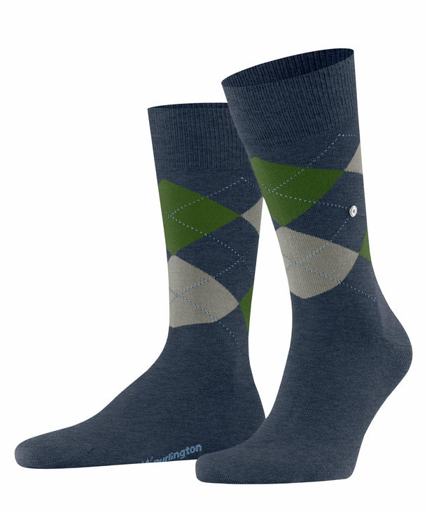 Wool Mix Argyle - Dark Blue