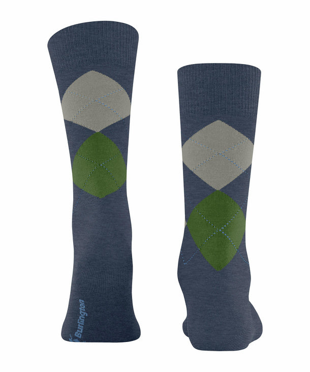 Wool Mix Argyle - Dark Blue