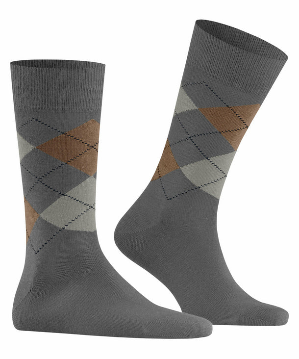 Wool Mix Argyle - Dark Blue