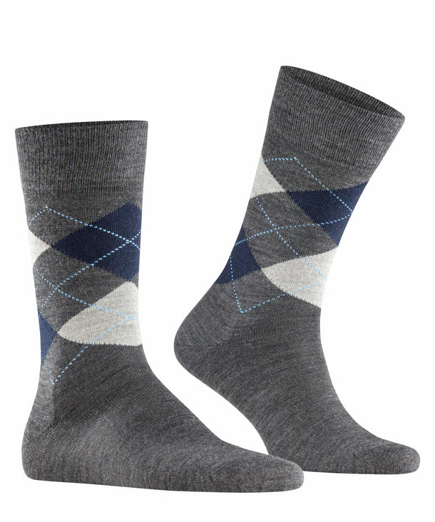 Wool Mix Argyle - Dark Blue