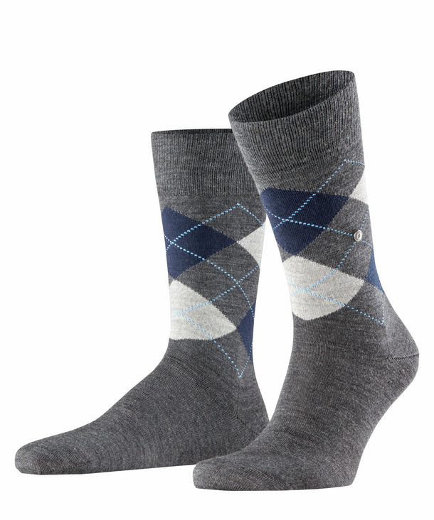 Wool Mix Argyle - Dark Blue