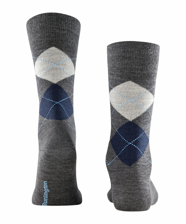 Wool Mix Argyle - Dark Blue