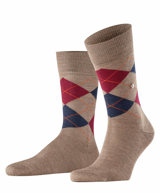 Wool Mix Argyle - Dark Blue