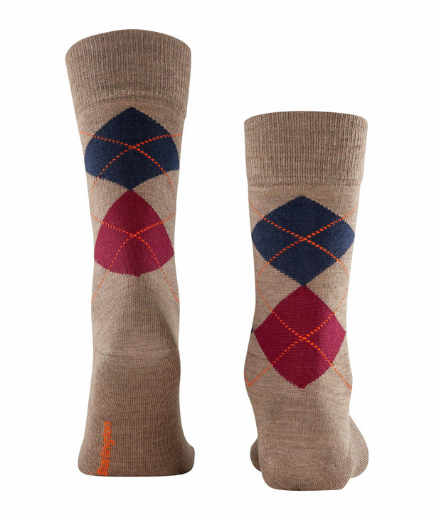 Wool Mix Argyle - Dark Blue