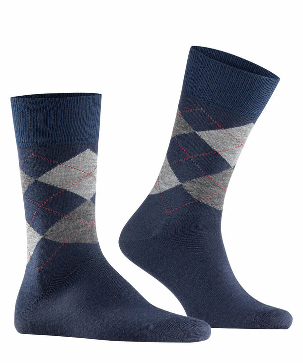 Wool Mix Argyle - Dark Blue