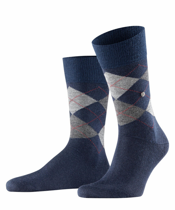 Wool Mix Argyle - Dark Blue