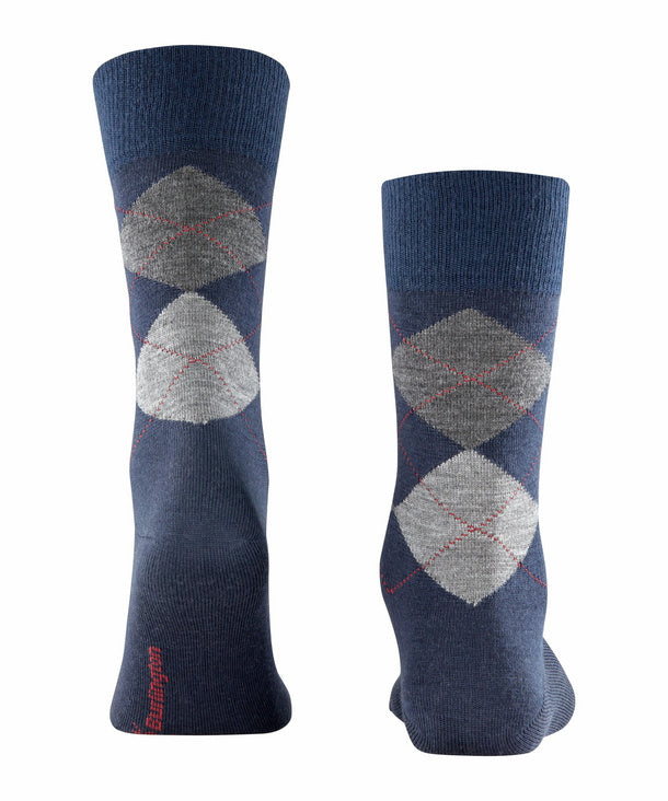 Wool Mix Argyle - Dark Blue