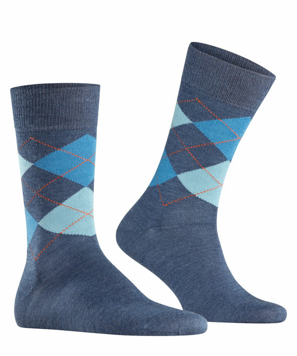 Wool Mix Argyle - Dark Blue