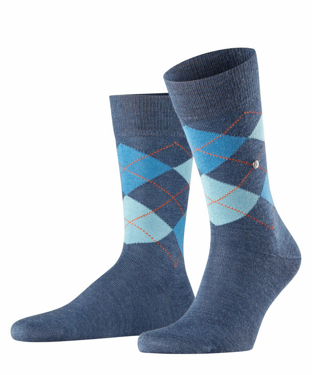 Wool Mix Argyle - Dark Blue