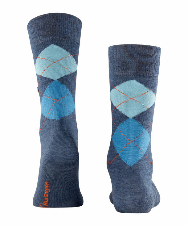 Wool Mix Argyle - Dark Blue