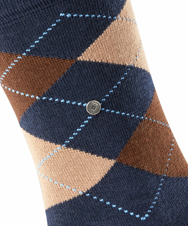 Wool Mix Argyle - Dark Blue