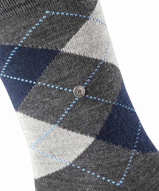 Wool Mix Argyle - Dark Blue