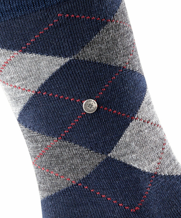 Wool Mix Argyle - Dark Blue