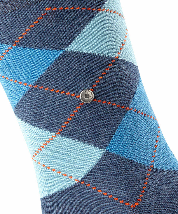 Wool Mix Argyle - Dark Blue