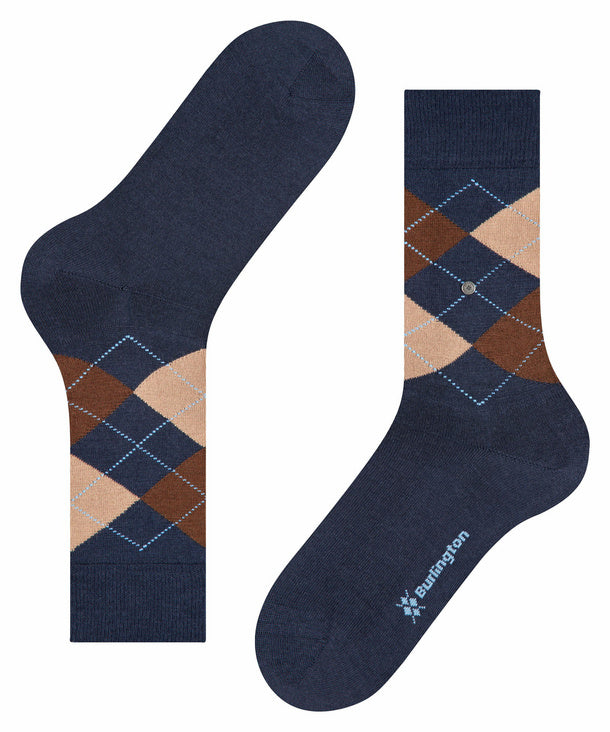 Wool Mix Argyle - Dark Blue