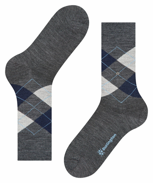 Wool Mix Argyle - Dark Blue