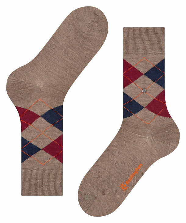 Wool Mix Argyle - Antracite Melange