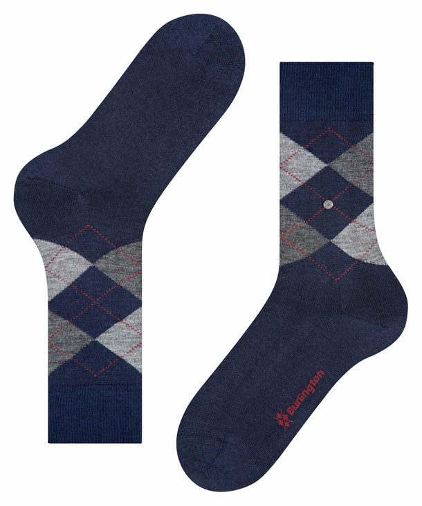 Wool Mix Argyle - Dark Blue