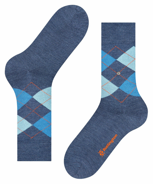 Wool Mix Argyle - Dark Blue