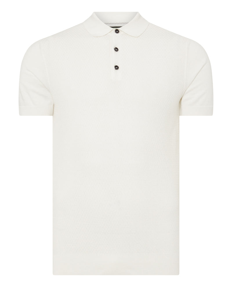 Knit Polo T-shirt - White