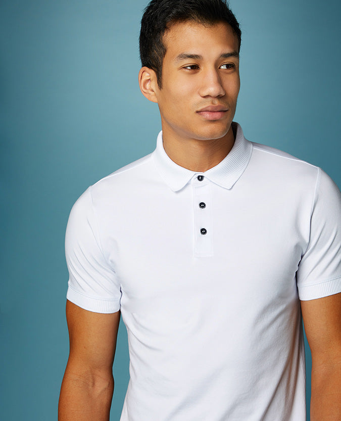 Short Sleeve Polo T-shirt - White