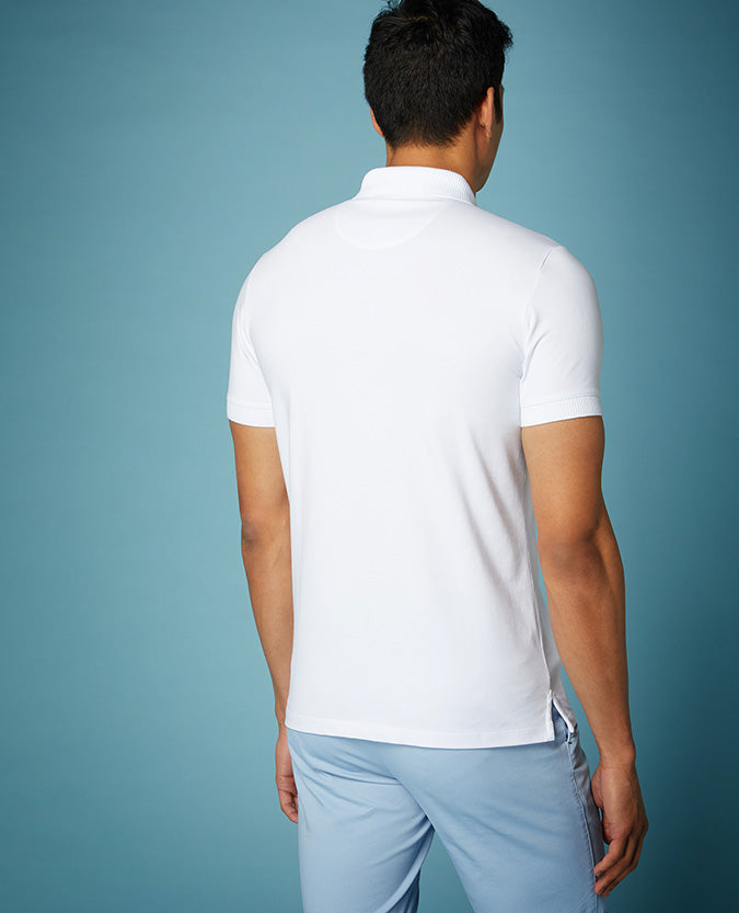 Short Sleeve Polo T-shirt - White