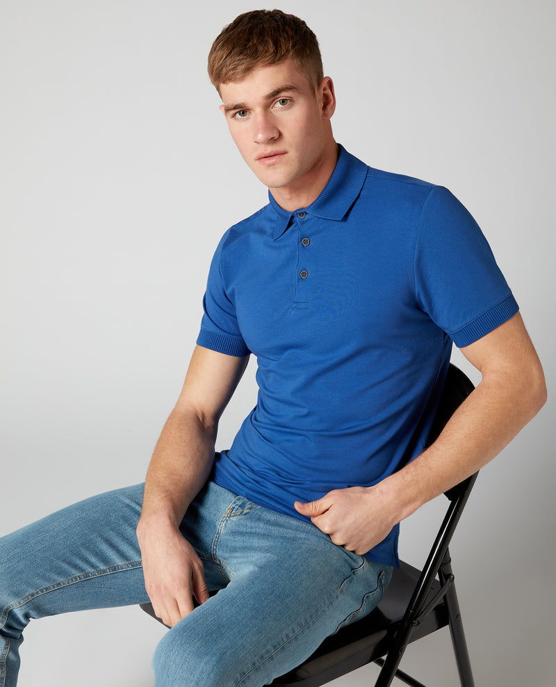 Short Sleeve Polo T-shirt - Royal Blue