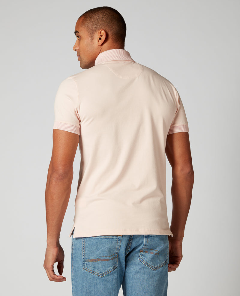 Short Sleeve Polo T-shirt - Light Pink