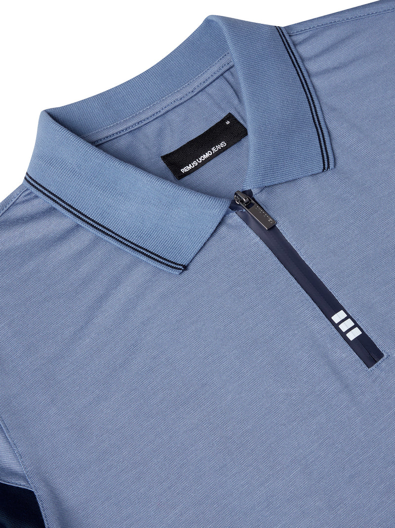 Short Sleeve Polo Shirt - Sky Blue