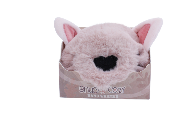 Plush Animal Handwarmer - Pink Cat