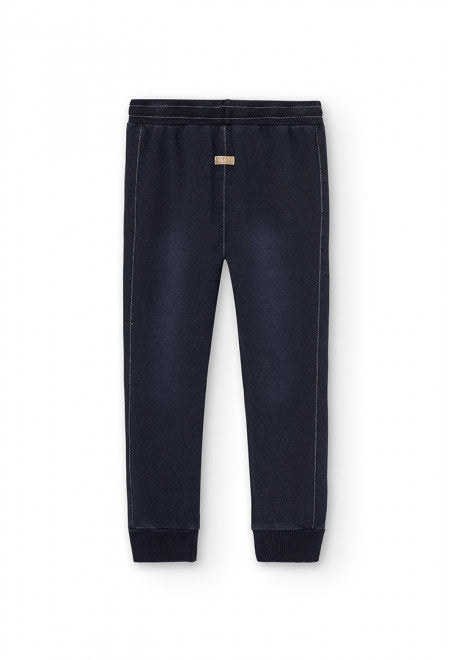 Fleece Denim Jeans - Dark Blue