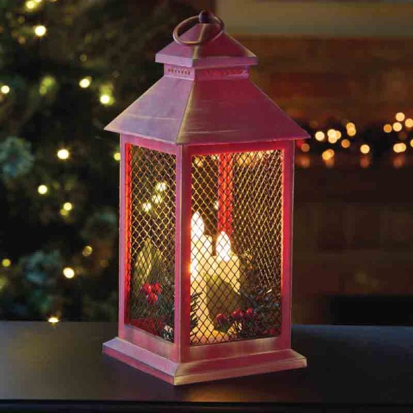 Yule Lantern - Red & Gold