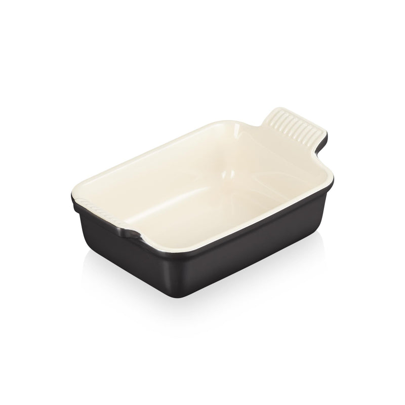 Stoneware Rectangular Dish 19cm - Satin Black