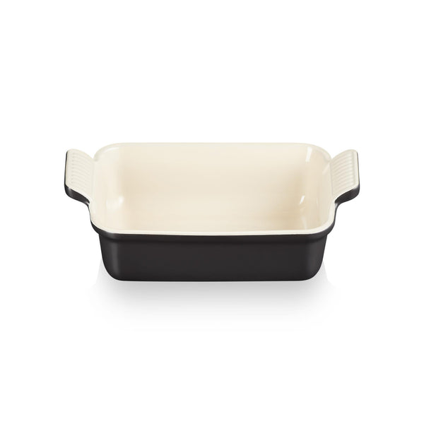 Stoneware Rectangular Dish 26cm - Satin Black