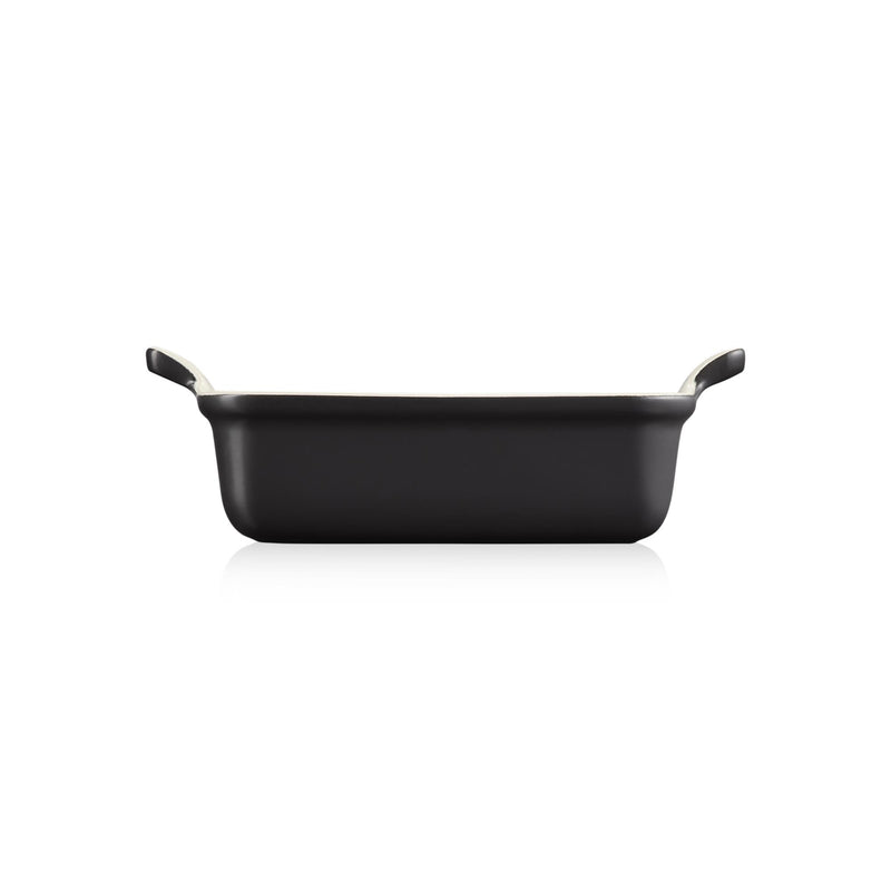 Stoneware Rectangular Dish 19cm - Satin Black