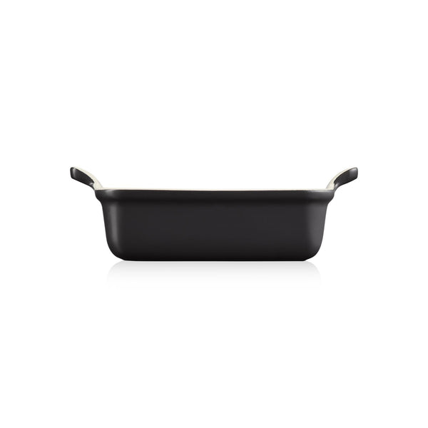 Stoneware Rectangular Dish 32cm - Satin Black