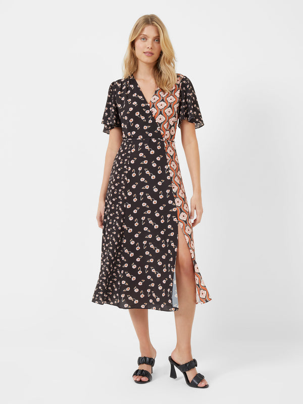 Verona Drape Midi Dress - Night/candy