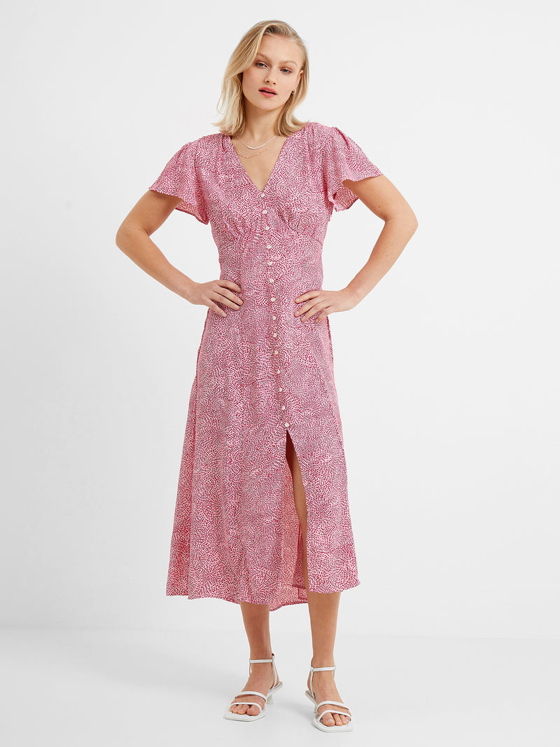 Bernice V Neck Dress - Sea Pink