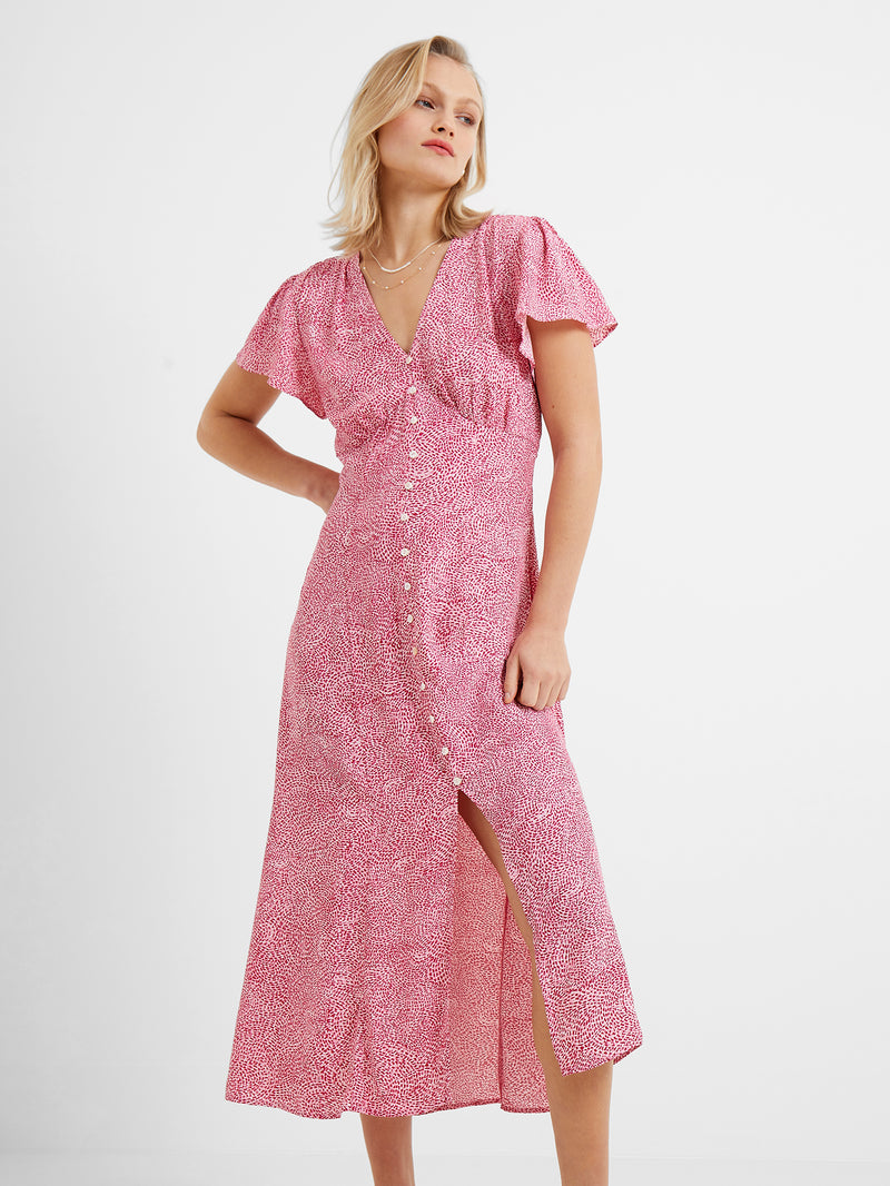 Bernice V Neck Dress - Sea Pink