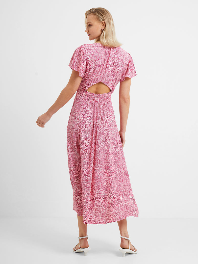 Bernice V Neck Dress - Sea Pink