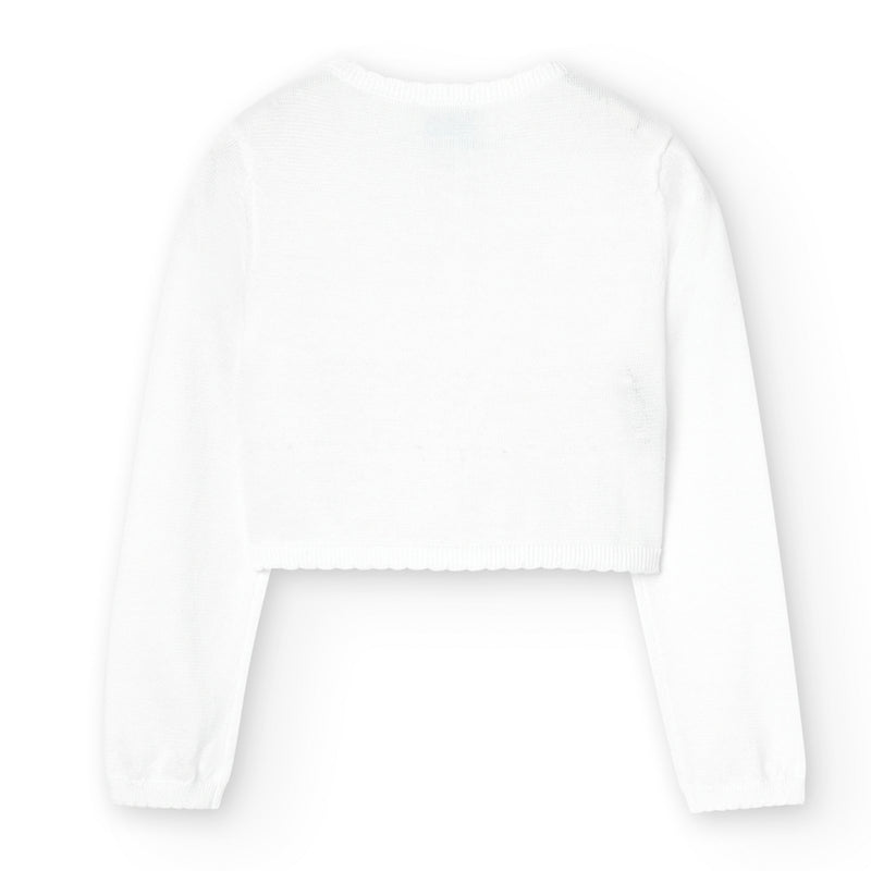 Crop Cardigan - White