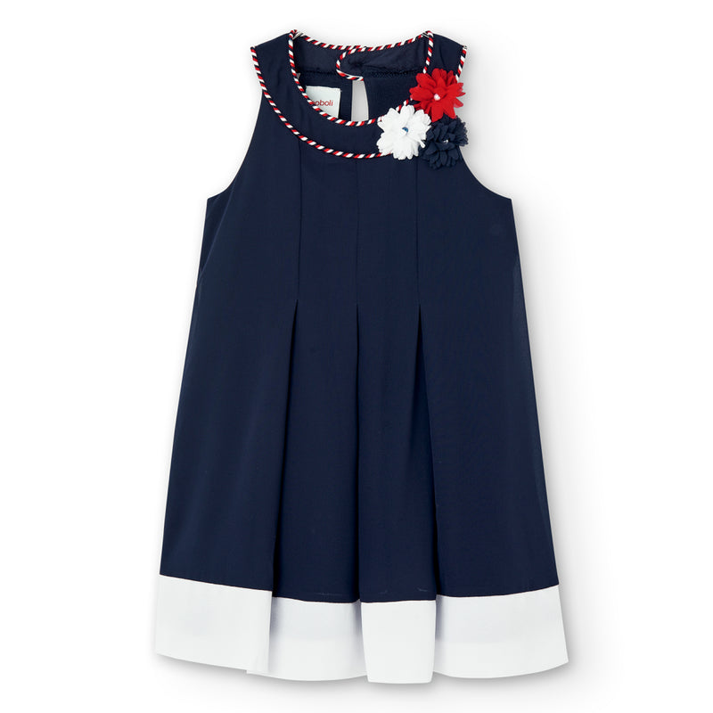 Chiffon Dress - Navy